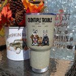 Henkilökohtainen söpö Trouble Maker 30oz Tumbler juomat nimi syntymäpäivälahja lemmikkieläinten ystävälle