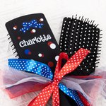 Cepillo de Pelo Personalizado Peine de Masaje Antiestático con Cinta Accesorio de Peluquería Regalo para Chica Adolescente Equipo de Animadoras