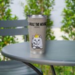 Vaso personalizado We Rule The House 20oz Regalo de cumpleaños para un amante de las mascotas