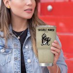 Henkilökohtainen söpö Trouble Maker 30oz Tumbler juomat nimi syntymäpäivälahja lemmikkieläinten ystävälle