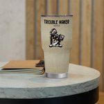Henkilökohtainen söpö Trouble Maker 30oz Tumbler juomat nimi syntymäpäivälahja lemmikkieläinten ystävälle