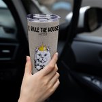 Vaso personalizado We Rule The House 20oz Regalo de cumpleaños para un amante de las mascotas