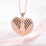 Chaîne Femme avec Prénom Personnalisé Collier Ailes d'Ange Cadeau Anniversaire Saint-Valentin pour Femme