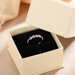 Personalised Dainty Initials Stacking Ring in Silver Women's Day Birthday Anniversary Gift for Her