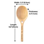 Personalised Food Grade Wooden Tennis Racket Salad Servers with Engraved Text Set of 2 Funny Gift for Tennis Lovers