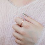 Personalised Dainty Initials Stacking Ring in Silver Women's Day Birthday Anniversary Gift for Her