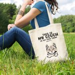 Bolsa de tela personalizada This Is My Couch Go Sit Over There con bolsillo grande abierto Regalo para amantes de las mascotas