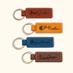 Porte-clés en Cuir Personnalisé avec Nom et Fleur de Naissance Cadeau d'Anniversaire et de Mariage pour Elle