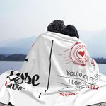 Lettera d'amore personalizzata I Choose You Coperta morbida Decorazione per la casa Anniversario Regalo di San Valentino per la persona amata