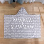 Suave manta con capucha personalizada con nombres Cumpleaños Regalo de Navidad para la abuela Madre