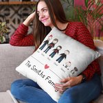 Personalised Family Pyjama Party Theme Pillow Cover Snowflakes Home Decoration Christmas New Year Holiday Gift for Family