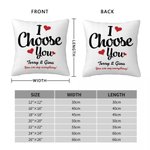 Personalisierte ich wähle Sie werfen Kissenabdeckung Home Decoration mit Namen und Text Jahrestag Valentinstag Geschenk für geliebte Person