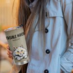 Gepersonaliseerde Leuke Hond Kat Trouble Maker 20oz Tumbler voor Huisdierliefhebber