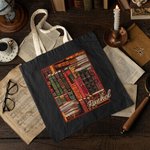 Sac à dos en toile avec nom pour les amoureux des livres.