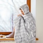 Suave manta con capucha personalizada con nombres Cumpleaños Regalo de Navidad para la abuela Madre