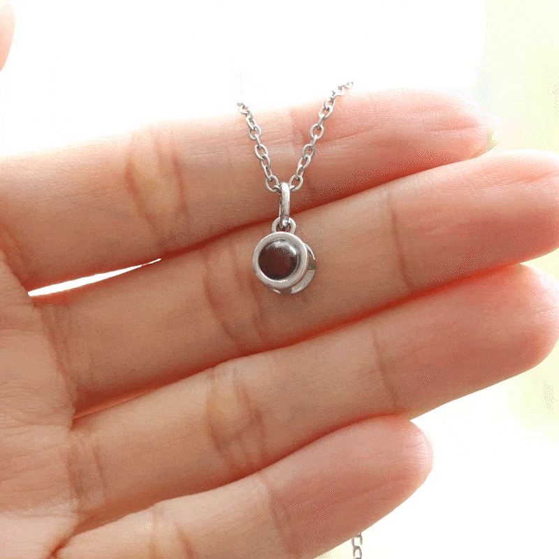 Collana di proiezione personalizzata con design a bolle per il compleanno o l'anniversario, regalo di San Valentino per lei