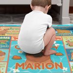 Personalised Capybara Happy Life Cute Animal Blanket with Name Birthday Gift for Capybara Lover