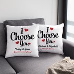 Personalisierte ich wähle Sie werfen Kissenabdeckung Home Decoration mit Namen und Text Jahrestag Valentinstag Geschenk für geliebte Person