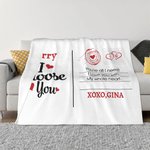 Lettera d'amore personalizzata I Choose You Coperta morbida Decorazione per la casa Anniversario Regalo di San Valentino per la persona amata