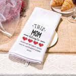 Personalizzato Questo Nonna appartiene a Asciugapiatti in cotone con nome e cuore Decorazione per la cucina Festa della mamma Regalo di inaugurazione 
