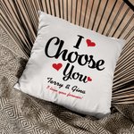 Personalisierte ich wähle Sie werfen Kissenabdeckung Home Decoration mit Namen und Text Jahrestag Valentinstag Geschenk für geliebte Person