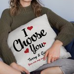 Personalisierte ich wähle Sie werfen Kissenabdeckung Home Decoration mit Namen und Text Jahrestag Valentinstag Geschenk für geliebte Person