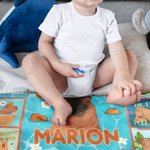 Personalised Capybara Happy Life Cute Animal Blanket with Name Birthday Gift for Capybara Lover