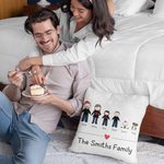 Personalised Family Pyjama Party Theme Pillow Cover Snowflakes Home Decoration Christmas New Year Holiday Gift for Family