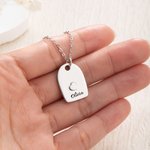 Personligt kärlekshjärtat parhalsband med text Alla hjärtans dag-present för par 2 st