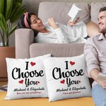 Personalisierte ich wähle Sie werfen Kissenabdeckung Home Decoration mit Namen und Text Jahrestag Valentinstag Geschenk für geliebte Person