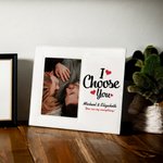 Gepersonaliseerd I Choose You Love Fotolijst met Naam en Tekst Home Decoratie Verjaardag Valentijnsdag Cadeau voor Geliefde