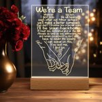 Veilleuse LED arc-en-ciel personnalisée Pinky Promise Love Vows avec socle en bois Décoration d'intérieur Cadeau de Saint-Valentin pour couple