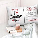 Personalisierte ich wähle Sie Liebe Brief rechteckig werfen Kissenabdeckung Home Decoration Jahrestag Valentinstag Geschenk für geliebte Person