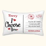 Personalisierte ich wähle Sie Liebe Brief rechteckig werfen Kissenabdeckung Home Decoration Jahrestag Valentinstag Geschenk für geliebte Person