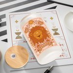 Personalisierte Retro Sternzeichen 20oz mattiertes Glas Becher mit Bambusdeckel und Stroh Geburtstag Astrologie Geschenk für Familie Freund