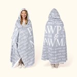 Suave manta con capucha personalizada con nombres Cumpleaños Regalo de Navidad para la abuela Madre