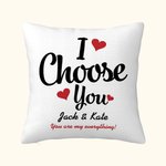 Personalisierte ich wähle Sie werfen Kissenabdeckung Home Decoration mit Namen und Text Jahrestag Valentinstag Geschenk für geliebte Person