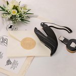 Personalised Farm Highland Cow Theme Book Envelope Embosser Stamp and Storage Bag with Name and Address Wedding Gift for Cow Lover Book Lover