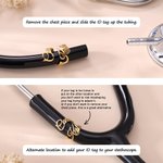 Personalized Stethoscope ID Tag with Birthstone Name Nurses Week Graduation Thanks Gift for Doctor Nurse