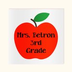 Personalized Teacher Apple Classroom Door Decal Vinyl Stickers with Colourful Font Teacher Appreciation Back to School Gift for Teacher Colleague