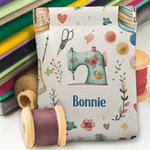 Sac de Rangement Personnalisé avec Nom Porte-monnaie Accessoire Cadeau d'Anniversaire pour Amoureux de la Couture