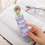 Marque-Page Mignon Set de 5 Signets Personnalisés avec Photo et Texte Cadeau de Noël pour Lecteurs Amoureux des Livres