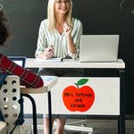 Personalized Teacher Apple Classroom Door Decal Vinyl Stickers with Colourful Font Teacher Appreciation Back to School Gift for Teacher Colleague