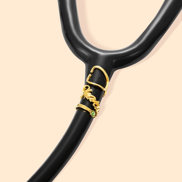 Estetoscopio personalizado etiqueta de identificación con el nombre de piedra de nacimiento Semana de la Enfermería Graduación Gracias Regalo para el 