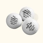 Balles de Golf Personnalisées avec Texte Lot de 3 Accessoires de Sport Cadeau Fête des Pères pour Homme Amateur de Golf