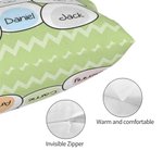 Personalized Easter Bunny Family Throw Pillow Cover with 1-8 Names Easter Gift for Family