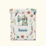 Sac de Rangement Personnalisé avec Nom Porte-monnaie Accessoire Cadeau d'Anniversaire pour Amoureux de la Couture