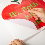 Personalized Teacher Apple Classroom Door Decal Vinyl Stickers with Colourful Font Teacher Appreciation Back to School Gift for Teacher Colleague