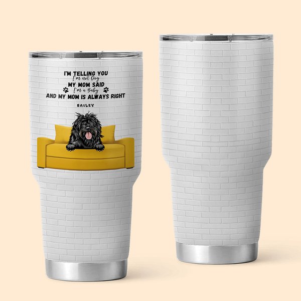 Henkilökohtainen Lovely Telling You Emme ole koirat kissat lemmikkieläimet 30oz Tumbler nimi Äitimme sanoi, että olemme vauvoja Syntymäpäivälahja lemmikkieläinten ystävälle