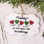 Personalized Ceramic Christmas Heartstrings Ornament Christmas Tree Decor Gift for Family Friends Sisters